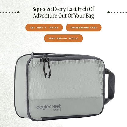 Eagle Creek Pack-It Isolate Compression Cube - Lightweight Compression Cube for Optimizing Luggage Space - Easy-Grab Zipper - Convenient Top Handle - Recycled Materials - Small