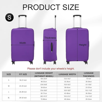 uxcell Travel Luggage Cover, Washable Suitcase Covers for Luggage Anti-scratch Suitcase Protector Elastic Baggage Protective, Fits 18-21 Inch Suit Case, Purple Blue