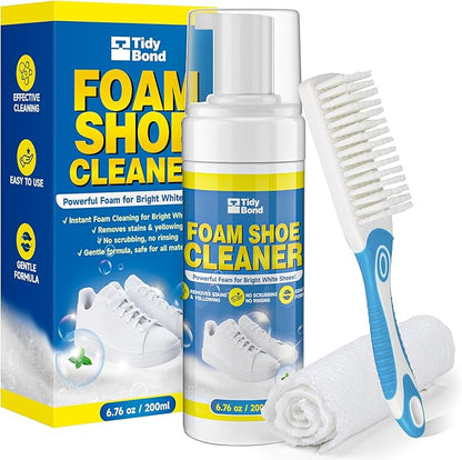 Shoe Cleaner Kit, Deep Cleaning Sole & Sneaker Cleaner, White Shoe Cleaner for Sneakers, Tennis Shoes, Leather, Canvas, Rubber and more– 6.76 oz