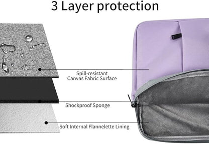 14 Inch Laptop Case Sleeve for HP Dell Lenovo ASUS Acer Chromebook 14,HP Pavilion 14,Dell Insprion 14,Lenovo IdeaPad 14,Acer Swift Go 14,Aspire 3 14, ASUS VivoBook 14 Waterproof Computer Bag -Purple