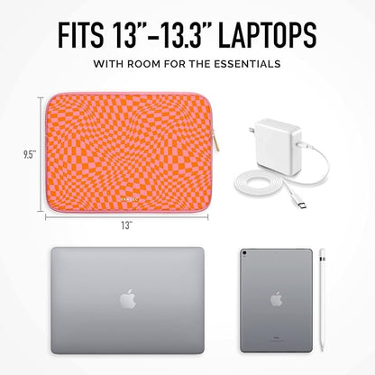 Vandel MacBook Air 13 inch Laptop Sleeve, Fits 13-13.3 inch Laptops: Neoprene MacBook Pro & Air Case, Chromebook, HP Soft Cover | Thin Computer Carrying Bag, Pink Mac (M1 & M2) Pouch