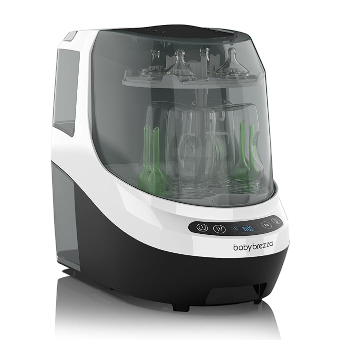 Baby Brezza Bottle Washer Pro - Baby Bottle Washer, Sterilizer + Dryer - All in One Machine Cleans Baby Essentials like Bottles + Pump Parts – Appliance to Replace Bottle Brushes and Drying Racks