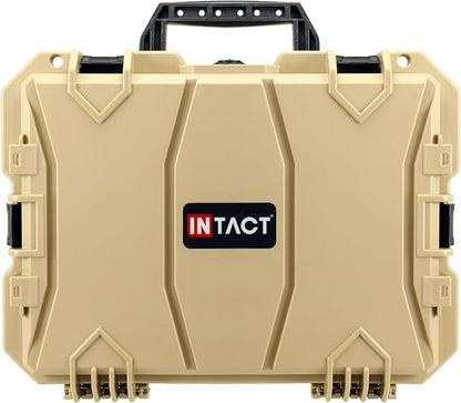 Eylar 18" Intact Series Hard Camera Case, Lightweight and Durable Stacker Design with Foam (Tan)