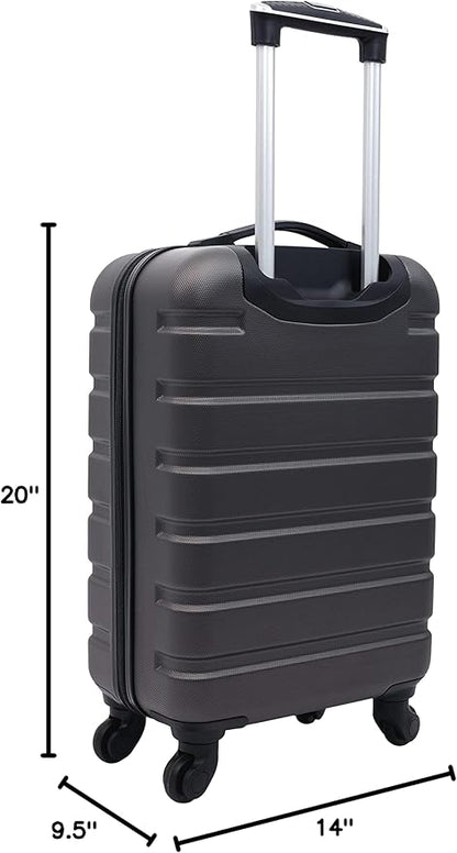 Wrangler 22" Hardside Spinner Carry-On Luggage, Charcoal