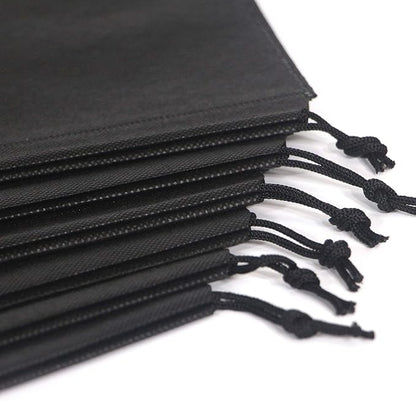 12PCS Travel Shoe Bags with Rope for Men and Women Large Shoes Pouch Storage Packing Organizers, Black