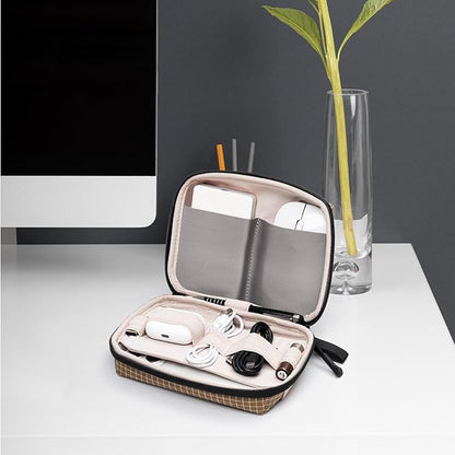 SIMTOP Electronics Organizer Cord Organizer Travel, Small Tech Bag for Cords, Chargers, Power Bank, Earbuds – Portable Cable Pouch for Office, Business Trip, Commute – Water & Scratch-Resistant