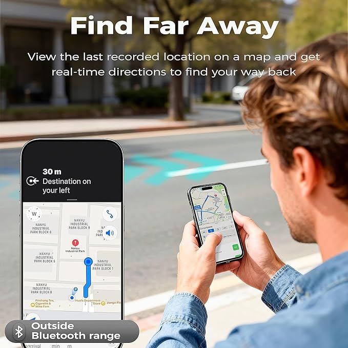 Air Tracker Tag, Bluetooth Tracker & Key Finder for Luggage, Wallet, Backpack, Works with Apple Find My (iOS Only) 1 Pack Item Smart Locator