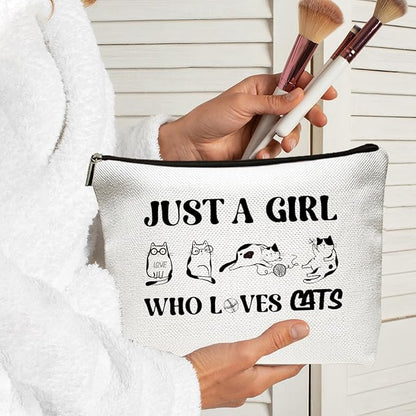 Cosmetic Bag for Cat Lovers Cat Makeup Bag Cats Travel Pouch Gifts for Women Sister Friends