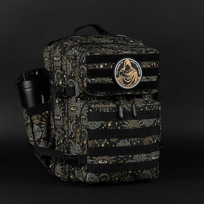 WOLFpak 35L Athletic Gym Backpack - Durable 1000D Waterproof Oxford Material with MOLLE Webbing, Laptop Pocket & Dual Cup Holders, Durable Fitness/Travel/Military Daypack (Illuminati)