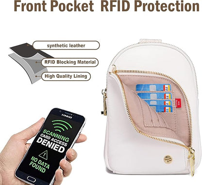 INICAT RFID Blocking Sling Bag,Anti Theft Crossbody Bags for Women,Travel Gifts Cross Body Purses Vegan Leather
