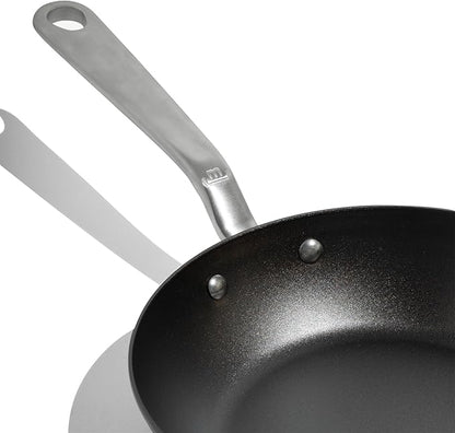 Made In Cookware - Seasoned 8" Blue Carbon Steel Frying Pan - (Like Cast Iron, but Better) - Professional Cookware - Crafted in Sweden - Induction Compatible