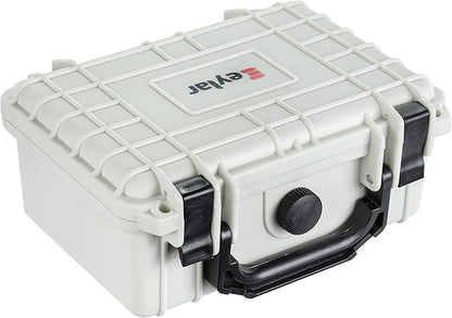 Eylar Protective Hard Case Water & Shock Proof w/Foam TSA Approved 8.12 inch 6.56 inch 3.56 inch (White)