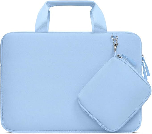 MOSISO Laptop Case 13 inch, Laptop Sleeve Bag Compatible with MacBook Air 13 inch M4 M3 M2 M1 2025-2018 / Pro 13 M2 M1, Neoprene Carrying Computer Bag with Handle&Detachable Small Case, Air Blue