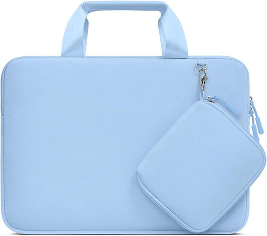 MOSISO Laptop Case 15 inch, Laptop Sleeve Bag Compatible with MacBook Air 15 inch M4 M3 M2 2025 2024 2023, Dell XPS, Neoprene Carrying Computer Bag with Handle&Detachable Small Case, Air Blue