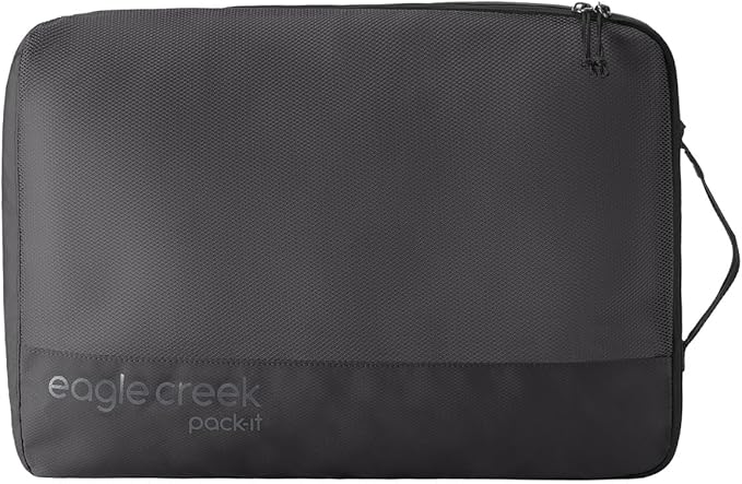 Eagle Creek Pack-It Reveal Cube - Lightweight Packing Cubes for Optimizing Luggage Space - Easy to Carry - Mesh Fabric - Water-Resistant - Easy Grab Zipper - Large - Black
