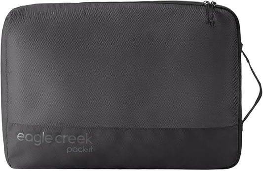 Eagle Creek Pack-It Reveal Cube - Lightweight Packing Cubes for Optimizing Luggage Space - Easy to Carry - Mesh Fabric - Water-Resistant - Easy Grab Zipper - Large - Black