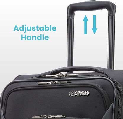 American Tourister 4 KIX 2.0 Expandable Softside Luggage with Spinner Wheels, 2PC SET (20/28), Purple Orchid