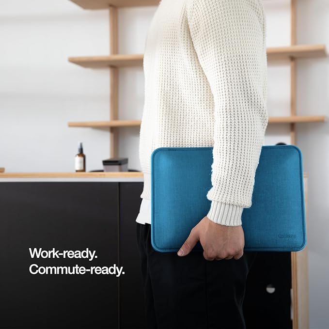 Incase ICON Sleeve with Woolenex - MacBook Air 13 inch M1, 2020, 2019, 2018 & MacBook Pro 13 inch 2019, 2018, 2017, 2016 Case - Fitted MacBook Case, Laptop Sleeve, Hard Cover, Durable (Boutique Blue)