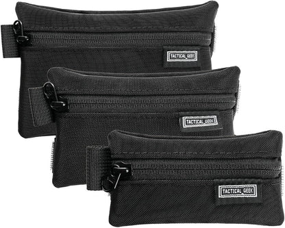 TACTICAL_GEEK Storage A5 EDC Storage Pouch Set, Molle EDC Gadget Pouch, Multi-Functional Utility Small Tool Pocket, Small Organizer for Daily Carry (Transparent Black)