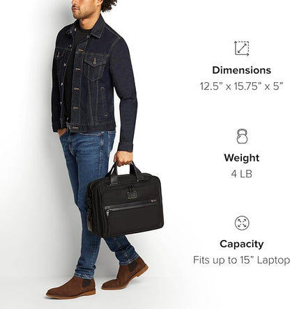 TUMI - Alpha Organizer Brief - Laptop Briefcase for Commute or Travel - Fits Up to 15" Laptop - Removable Shoulder Strap