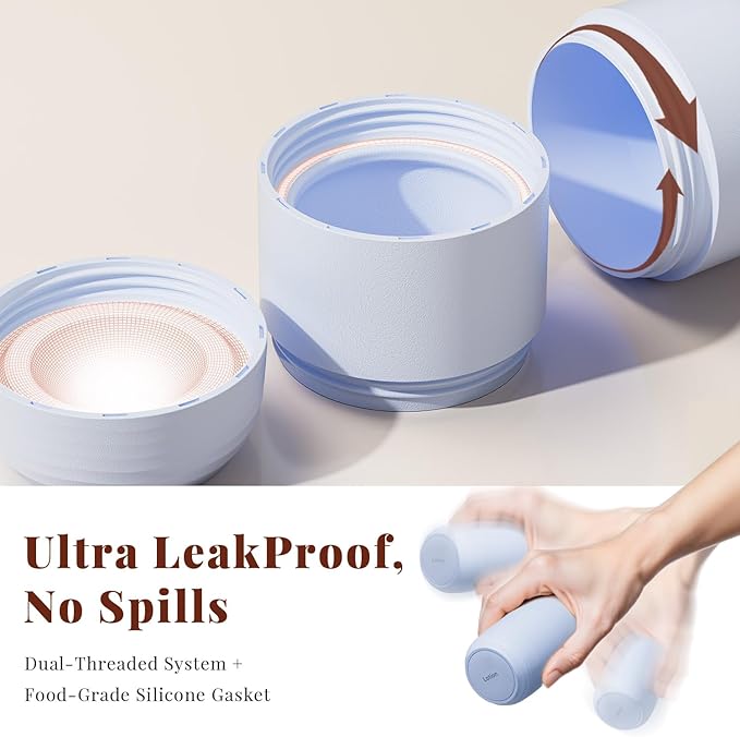 New Travel Toiletry Containers [Ultra Leakproof] TSA-Approved, PLA Hard Shell Jars with 5 Magnetic Labels, Wide Mouth Bottles for Lotion, Cleanser, Shampoo, Conditioner, Blue, 3 Pack, 2OZ