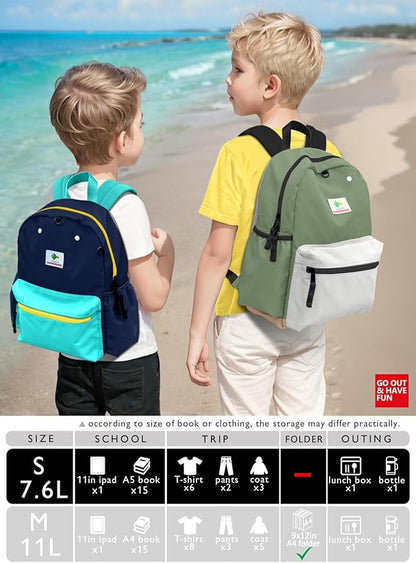 Preschool Toddler Backpack For Boys Girls, School Mini & Travel, Small Kids Child Backpacks, Kindergarten Elementary bag, 11.6" H