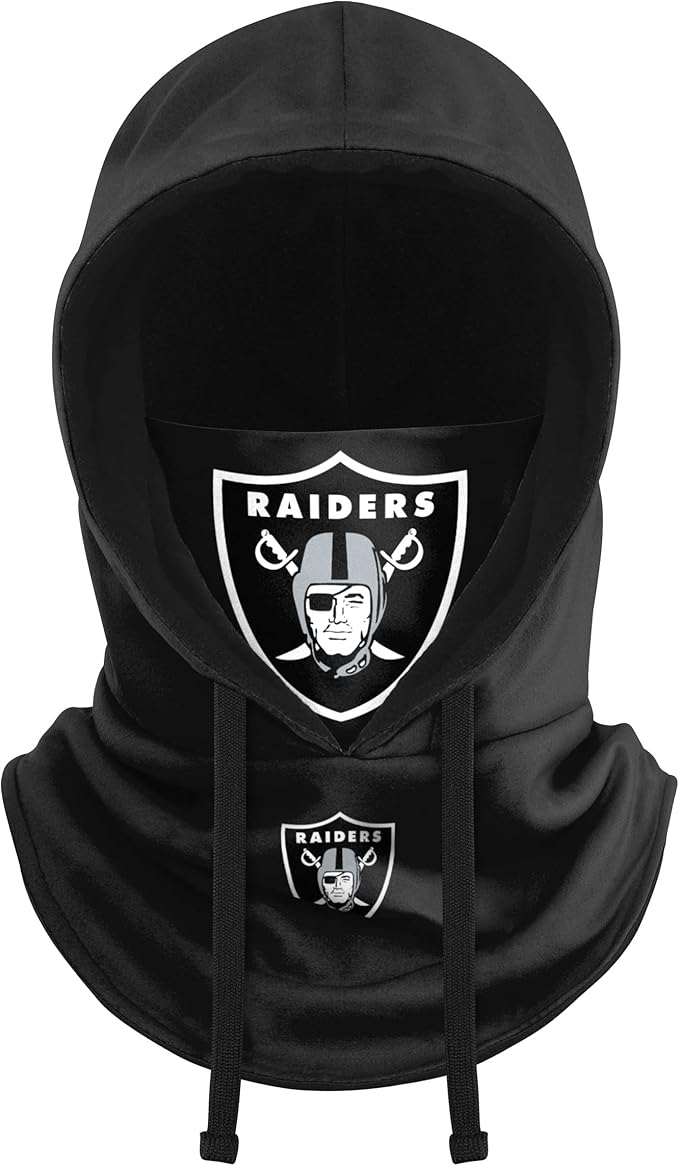 NFL Team Logo Team Color Drawstring Winter Cap Hooded Gaiter Balaclava Face Cover