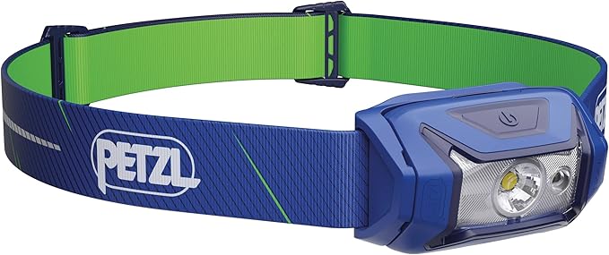 PETZL Tikka CORE Headlamp - Rechargeable, Compact 450 Lumen Light with Red Lighting, for Hiking, Climbing, and Camping - Blue