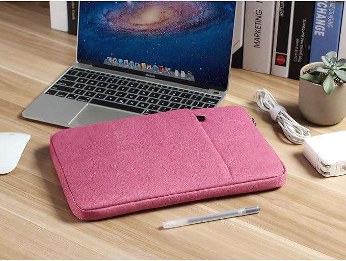 NIDOO 15" 16" Laptop Sleeve Case Notebook Protective for 15" MacBook Pro / 16" MacBook Pro M2 M1 / 15" Surface Laptop 3/16" ThinkPad Z16 / Yoga 7i / 15.6 Dell XPS 15 / HP EliteBook 655 G9, Red