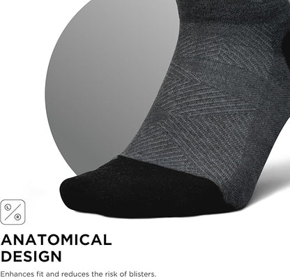 Feetures Elite Max Cushion No Show Tab Ankle Socks - Sport Sock with Targeted Compression