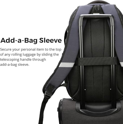 Swissdigital Design Laptop Backpack with USB Charging Port, Travel Backpack Fits 15.6 inches Computer, 31L College School Backpack for Men, Blue Camo | SD803-92