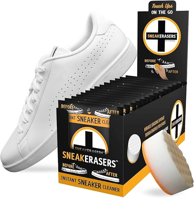 SneakERASERS Instant Sneaker Cleaner Sponge, Effective Shoe Cleaning for White Sneakers, Tennis Shoes -