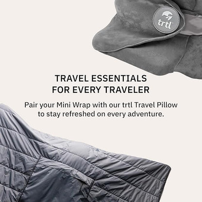trtl Mini Wrap Compact Travel Blanket - Quilted Insulation - Convenient, Packable Blanket - Comes with Roll-Top Bag - Features a Secure Pocket