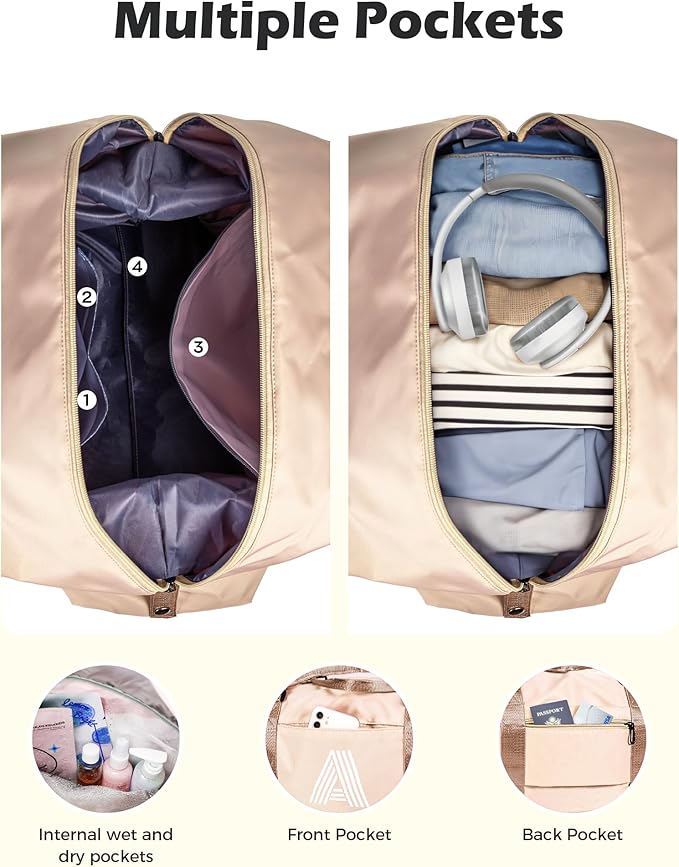 Teen Girl Things, Preppy Things Travel Duffel Bag, Gym Bag, Personalized Weekender Bag，Monogram Overnight Bag Daughter Gifts College Girls Gifts Birthday Gifts for Girls (Letter V)