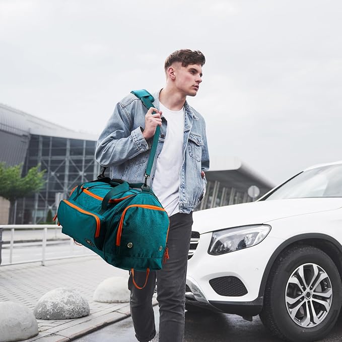 MIER Large Gym Bag for Men Sports Duffle Bag with Shoe Compartment 60L Lightweight Duffel Bags for Workout Fitness Travel