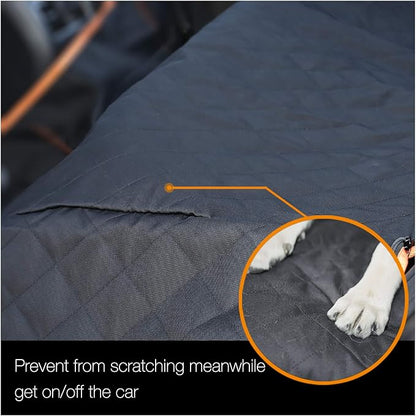 iBuddy Truck Seat Cover for Dogs Waterproof 900D Soft Back Seat Cover for Crew Cab Protects Vehicle from Dog Hair, Scratches, Dirt Durable Rear Seat Cover for Pickup Truck F150 F250 Ram GMC 1500 2500