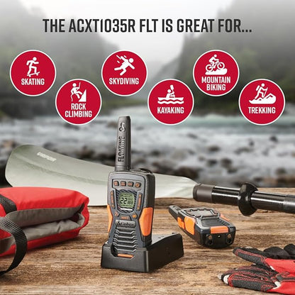 3-Pack Bundle of Cobra ACXT1035R FLT Floating Walkie Talkies