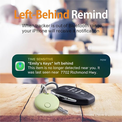 Reyke Smart Tag, Air Tracker Luggage Tracker, Works with Apple Find My (iOS Only), Item Locator for Key, Luggage, Backpack, Wallet, IP67 Waterproof, Green
