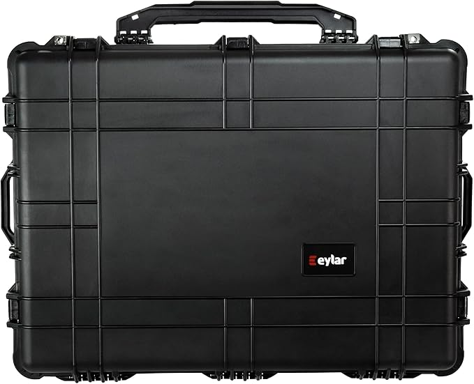 Eylar 31.5" X-Large Protective Roller Hard Case for Cameras, Drones, Tools, and AV Equipment with IP67 Waterproof, Shock Resistant, and Customizable Foam Inserts (Black)