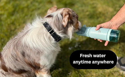 Stainless Steel Dog Travel Water Bottle, Vacuum Insulated Portable Dog Water Dispenser, Drink Cup and Snack Container On The Go, Outdoor Walking, Hiking, Travel (Lavender)