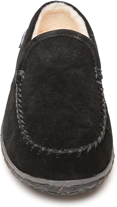 Minnetonka Men's Tilden Moccasin Suede Indoor and Outdoor Slippers
