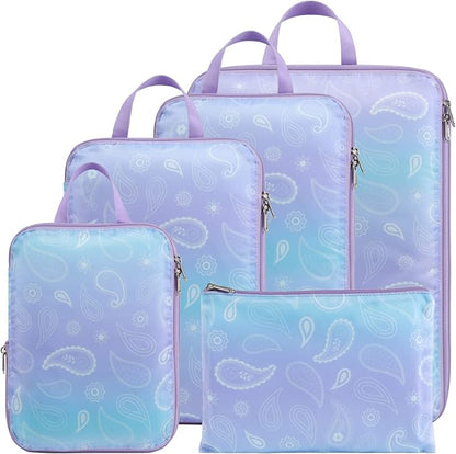 Cambond Compression Packing Cubes for Travel Women - Expandable Travel Bags Luggage Organizers Travel Essentials Compression Cubes for Travel Carry on Suitcases Organizer