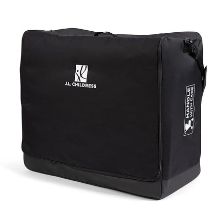 J.L. Childress Universal Stroller Travel Bag for Airplane - Fits Most Baby Strollers, Flying Essentials, Airport Accessories for Gate or Luggage Check, ID Card, AirTag Compatible - Medium, Unpadded