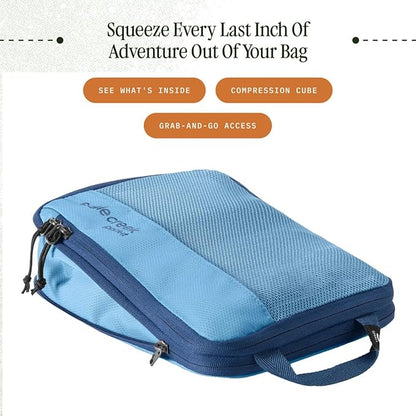 Eagle Creek Pack-It Isolate Compression Cube - Lightweight Compression Cube for Optimizing Luggage Space - Easy-Grab Zipper - Convenient Top Handle - Recycled Materials - Small