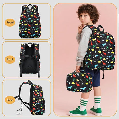CAMTOP Backpack for Kids, Boys Girls Preschool Backpacks with Lunch Box Toddler Kindergarten School Bookbag Set