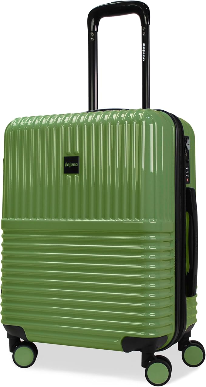 World Traveler Dejuno Tonal 20-Inch Carry-On Polycarbonate Lightweight Hardside Expandable Spinner Luggage Suitcase with TSA Lock - Matcha