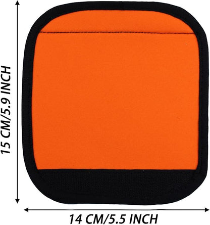 Luggage Handle Wraps, Soft Travel Bag Handle Cover, Padded Handle Grip, Suitcase Tags Identifiers for Travel Accessories, Orange, 2pcs