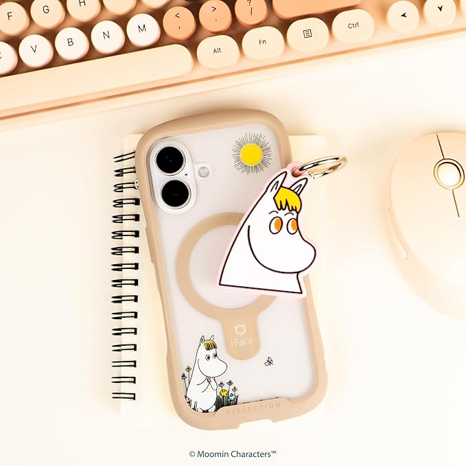 iFace Moomin Character Figure Case [Compatible with Apple AirTag] – Silicone Protective Keychain Cover [Carabiner Clip Included] – Snorkmaiden