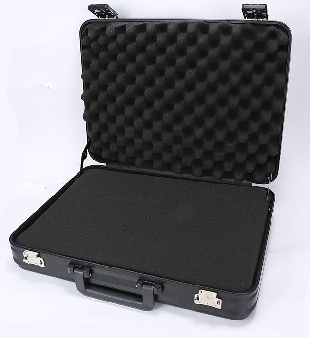 Business Aluminum Laptop Briefcase Combination Lock Lawyer Brief Case Hard Shell File Box