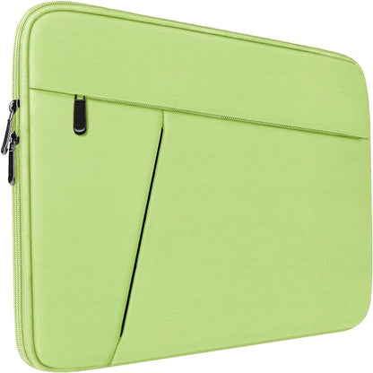 Laptop Sleeve 15.6 inch, Shockproof Protective Computer Carrying Cover with Front Pocket, Briefcase Handbags Laptop Case for 15.6 inch HP, Dell, Acer, Asus, Notebook, Light Green